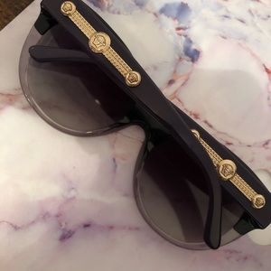 VERSACE Gray and Purple Gradient Sunglasses